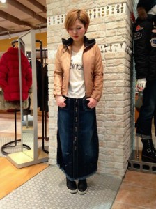 レザージャケット　レディース　コーデ７